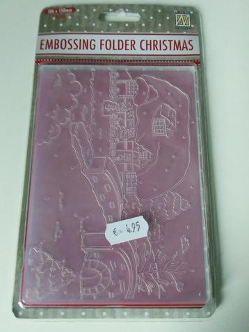 Embossing folder Christmas snowy house beschikbaar voor biedingen