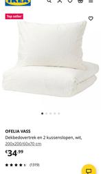 IKEA OFELIA  VASS Dekbedovertrek 200x 200 nieuw, Wit, Tweepersoons, Ophalen of Verzenden, Zo goed als nieuw