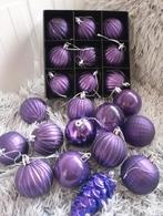 22 LUXE LILA KERSTBALLEN PLASTIC NU 10 EURO ZIE FOTO,S, Diversen, Kerst, Ophalen of Verzenden