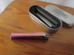 metalic clipper aansteker met metalen doosje, Ophalen, Gebruikt, Aansteker