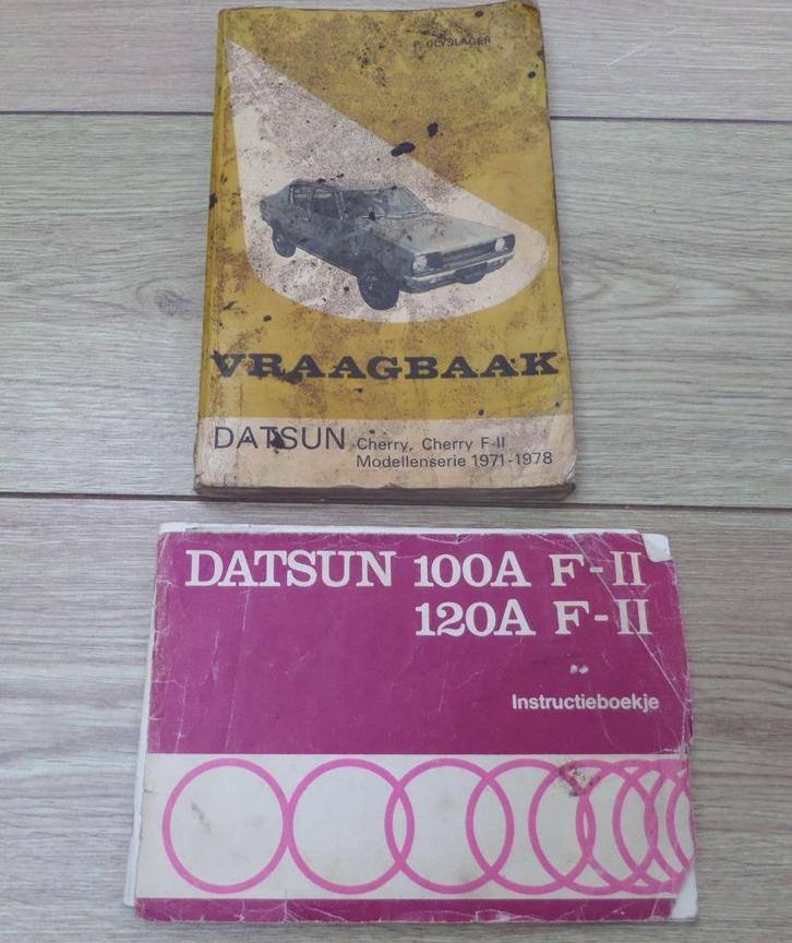 DATSUN (nissan) 100/120 A F-II VRAAGBAAK + INSTR. BOEKJE, Auto diversen, Handleidingen en Instructieboekjes, Ophalen of Verzenden