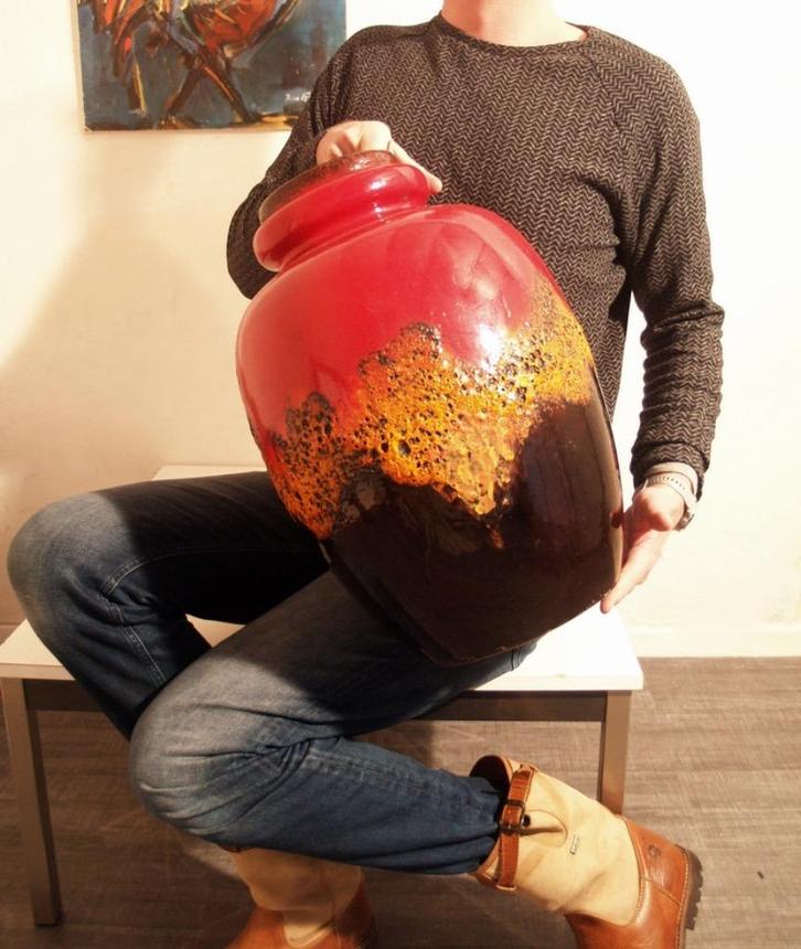 West Germany xxl jaren 60 sixties design vaas / vloervaas, Antiek en Kunst, Antiek | Keramiek en Aardewerk, Ophalen