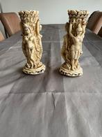 Kandelaar speksteen  zeepsteen kandelaars oud, Ophalen of Verzenden, Overige materialen, Minder dan 25 cm