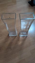 2 lange vazen 45 cm, Ophalen, Overige kleuren, Minder dan 50 cm, Glas