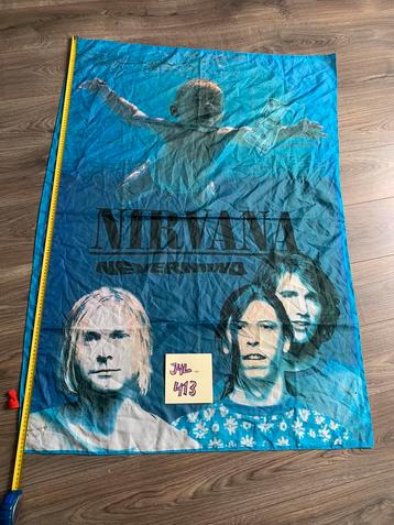 Vintage Nirvana vlag, nevermind 1990 Kurt Cobain origineel  beschikbaar voor biedingen