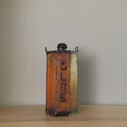 Rumfles in houten omkisting, Antiek en Kunst, Antiek | Woonaccessoires, Ophalen of Verzenden