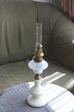 Antieke origineel mooie fraaie glazen olielamp, Ophalen of Verzenden