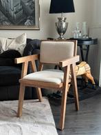 Prachtige Japandi Stoel | Middle Oak | Comfort | Gaaf!, Ophalen, Bruin, Japandi Luxury Houten Beige Linnen Eichholtz Rofra Riviera