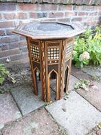 Bijzettafel met parelmoer Marokkaanse stijl, Ophalen, Gebruikt, Overige vormen, Hout