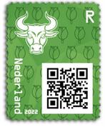 Crypto Stamp 2022 Bull PostNL Groen, Postzegels en Munten, Postzegels | Nederland, Ophalen of Verzenden, Na 1940, Postfris
