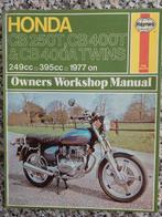 HAYNES OWNERS WORKSHOP HONDA CB250T CB400T & CB400A 1977, Motoren, Handleidingen en Instructieboekjes, Honda