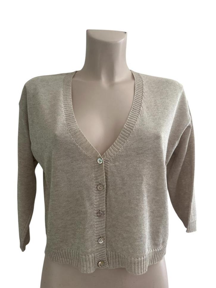 La Fee Maraboutee vest M, Kleding | Dames, Truien en Vesten, Zo goed als nieuw, Maat 38/40 (M), Beige, Ophalen of Verzenden