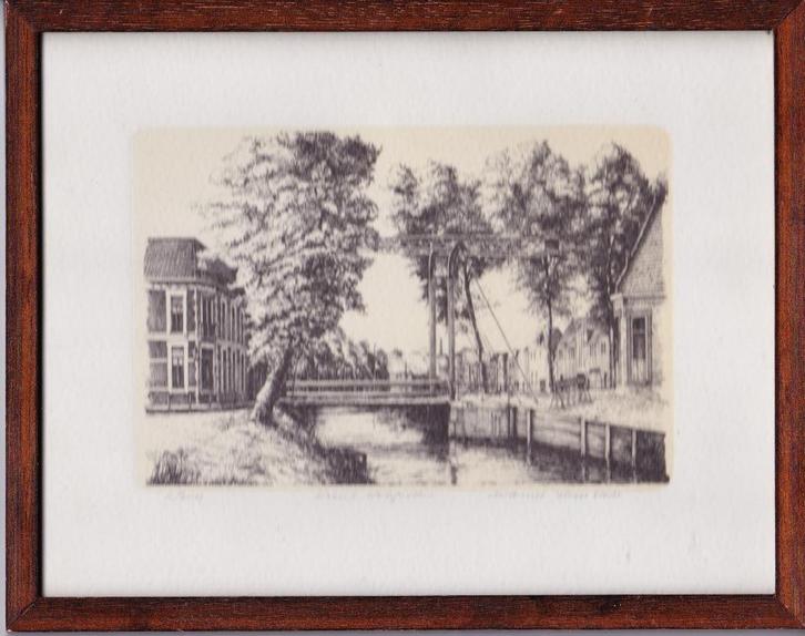 HOOGEVEEN,- Kruis. Ets van Warner Hemstede. 11/200, Antiek en Kunst, Kunst | Schilderijen | Klassiek, Ophalen of Verzenden