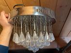 X2 Mooie Plafondlamp met Kristallen, Ophalen, Zo goed als nieuw, Metaal, Minder dan 50 cm