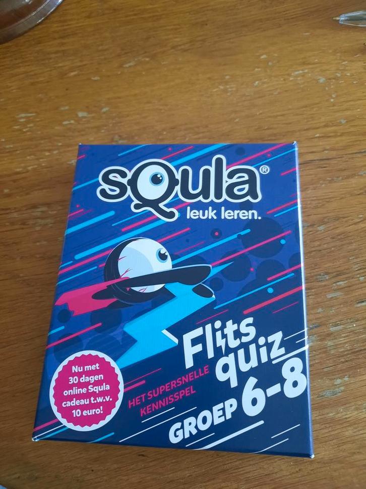 Squla Flits Quiz Groep 6-8, Hobby en Vrije tijd, Gezelschapsspellen | Bordspellen, Zo goed als nieuw, Een of twee spelers, Drie of vier spelers