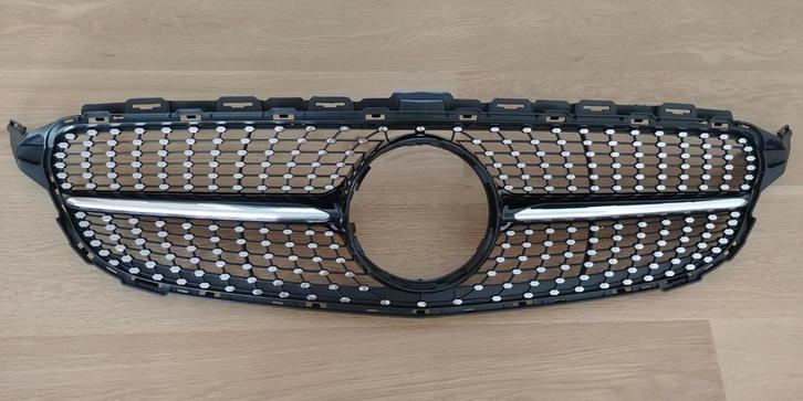Diamond grill voor Mercedes-Benz c-klasse W205 Zwart, Auto diversen, Tuning en Styling, Ophalen of Verzenden