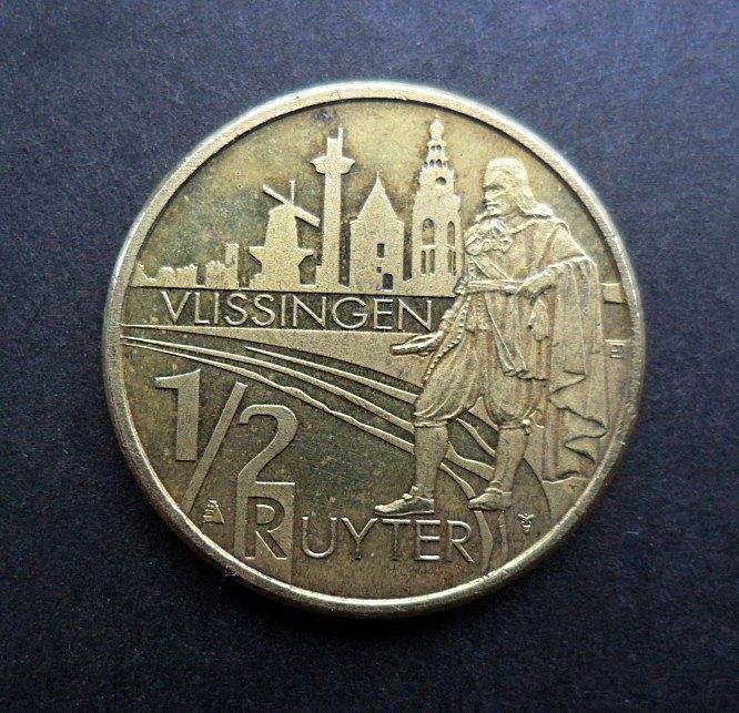 1/2 Ruyter Vlissingen 2007 - 400 jaar Michiel de Ruyter, Postzegels en Munten, Penningen en Medailles, Overige materialen, Nederland