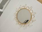 Kleine ronde gouden spiegel voor bijv wc, Huis en Inrichting, Minder dan 50 cm, Rond, Ophalen of Verzenden, Zo goed als nieuw