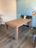 Houten eettafel, Huis en Inrichting, Tafels | Eettafels, Ophalen, Gebruikt, 50 tot 100 cm, Vijf personen of meer