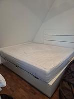 Nordli Tweepersoonsbed met opbergruimte, Ophalen, Wit, Tweepersoons, Zo goed als nieuw