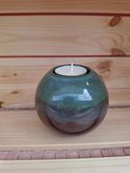 Nieuwe ronde keramiek waxinelichthouder 'Forrest' 8,5 cm, Overige materialen, Bruin, Nieuw, Ophalen of Verzenden