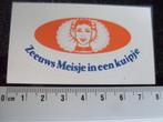 sticker zeeuws meisje in een kuipje logo ovaal, Verzamelen, Verzenden, Zo goed als nieuw, Merk