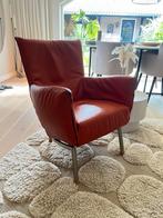 Design Label Gerard v.d. Berg label Foxx fauteuil oranje, Huis en Inrichting, Fauteuils, Ophalen, Minder dan 75 cm, Design, Leer