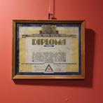 Diploma Vereniging voor Veilig Verkeer oud in lijst 29 x 24, Minder dan 50 cm, Gebruikt, Ophalen of Verzenden, Minder dan 50 cm