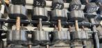 Rubberen dumbells dumbell set 20 en 22,5 kg, Ophalen, Dumbbell, Gebruikt, Dumbells