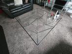 Glazen salontafel design, Huis en Inrichting, 50 tot 100 cm, Minder dan 50 cm, Gebruikt, Rechthoekig