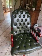 Engelse chesterfield bureau stoel ., Ophalen, Minder dan 50 cm, Minder dan 75 cm, Leer