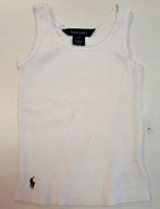 Ralph Lauren rib tank top creme wit blauwe ruiter 104 45446, Meisje, ., Ophalen of Verzenden, Zo goed als nieuw