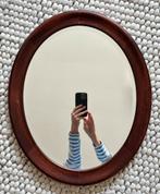 Pieterman Spiegel Teak Vintage Mid Century Ovaal, Minder dan 50 cm, Gebruikt, Ophalen of Verzenden, X