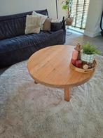 Massief grenen salontafel, doorsnede 100 cm, Ophalen, Gebruikt, 100 tot 150 cm, Rond