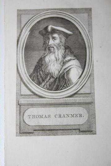 18e eeuws portret van Thomas Cranmer  beschikbaar voor biedingen