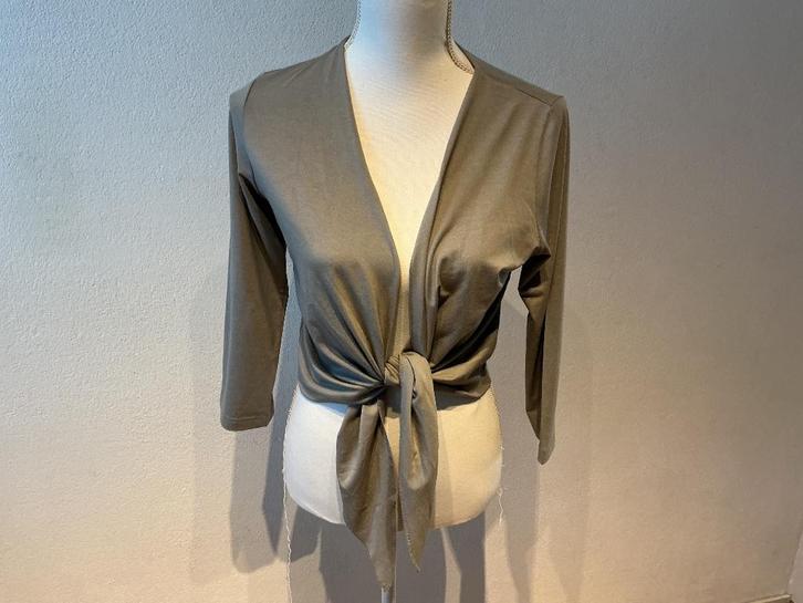 No mans land wikkelvest L taupe grijs bruin, Kleding | Dames, Truien en Vesten, Zo goed als nieuw, Maat 38/40 (M), Bruin, Ophalen of Verzenden