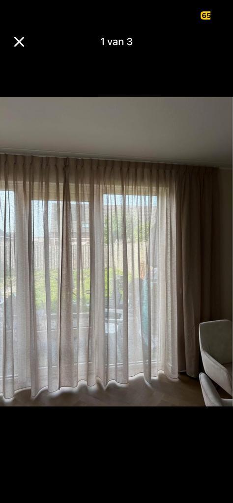 Nikke Inbetween Gordijnen, Huis en Inrichting, Stoffering | Gordijnen en Lamellen, Zo goed als nieuw, 200 cm of meer, Beige, Ophalen of Verzenden
