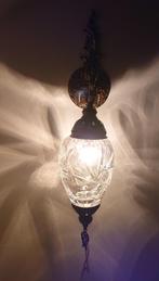wandlamp met een echt kristallen pegel en messing armatuur, Huis en Inrichting, Lampen | Wandlampen, Ophalen of Verzenden, Nieuw