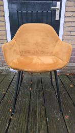 Eetkamerstoelen (6) goud/bruin kleurig zacht velours, Huis en Inrichting, Ophalen, Bruin, Zo goed als nieuw, Hotel Chicque