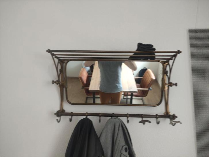 Eichholtz Varadero Kapstok met Spiegel - Treinrek Model, Huis en Inrichting, Woonaccessoires | Spiegels, Nieuw, 75 tot 100 cm