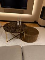 Jotex ronde poef shanghai, Huis en Inrichting, Ophalen, Rond, Zo goed als nieuw, 75 tot 100 cm