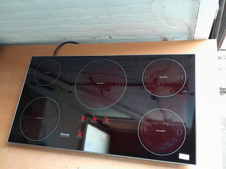 NETTE 90CM MIELE KM5773 INDUCTIE KOOKPLAAT TE KOOP, Witgoed en Apparatuur, Kookplaten, Gebruikt, Inbouw, Inductie, 5 kookzones of meer