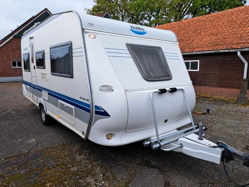 Mooie Hobby caravan 495Ul. Enkele bedden. Voortent + luifel., Caravans en Kamperen, Caravans, Particulier, tot en met 4, 1000 - 1250 kg