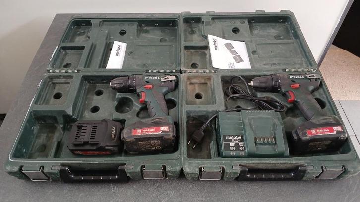 Metabo boormachine set 2 accuboormachine acculader accu 18v, Auto diversen, Autogereedschap, Gebruikt, Ophalen of Verzenden