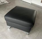 Zwarte leren vierkante voetenbank, Ophalen, Gebruikt, Vierkant, Leer