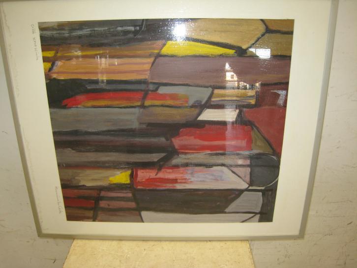 Olieverf van Hermine ten Cate ( 1916-2005), Antiek en Kunst, Kunst | Schilderijen | Abstract