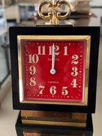 Vintage Europa 2 Jewels Tafelklok Rood/Zwart/Goudkleurig Mec, Ophalen of Verzenden