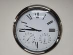 mooie grote chrome stationsklok, Ophalen of Verzenden, Zo goed als nieuw, Wandklok