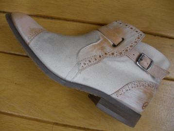 BRONX schoenen laarsjes beige leer maat 42 - nieuw - beschikbaar voor biedingen