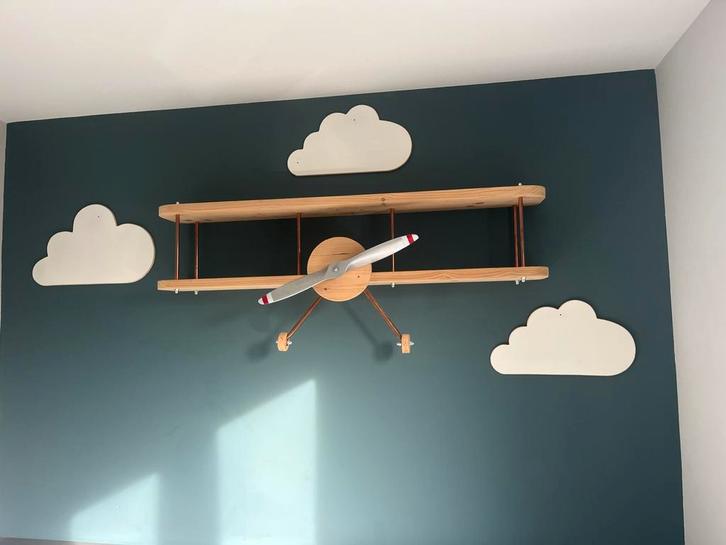 Vliegtuig Wanddecoratie met Plankjes, Kinderen en Baby's, Kinderkamer | Inrichting en Decoratie, Gebruikt, Wanddecoratie, Ophalen